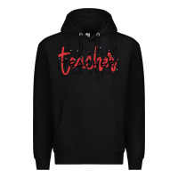 Black christmas teacher Premium Hoodie - MaliasSmallBusiness