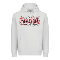 Dove Grey christmas teacher Premium Hoodie - MaliasSmallBusiness