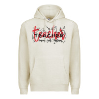 Oatmeal Heather christmas teacher Premium Hoodie - MaliasSmallBusiness