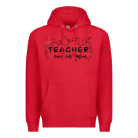 Red christmas teacher Premium Hoodie - MaliasSmallBusiness