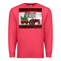Cardinal christmas on the farm tractor Premium Sweatshirt - Jasminsmagicworld