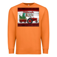 Carrot christmas on the farm tractor Premium Sweatshirt - Jasminsmagicworld