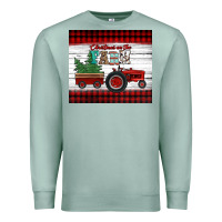 Seafoam christmas on the farm tractor Premium Sweatshirt - Jasminsmagicworld
