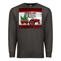 Smoke christmas on the farm tractor Premium Sweatshirt - Jasminsmagicworld