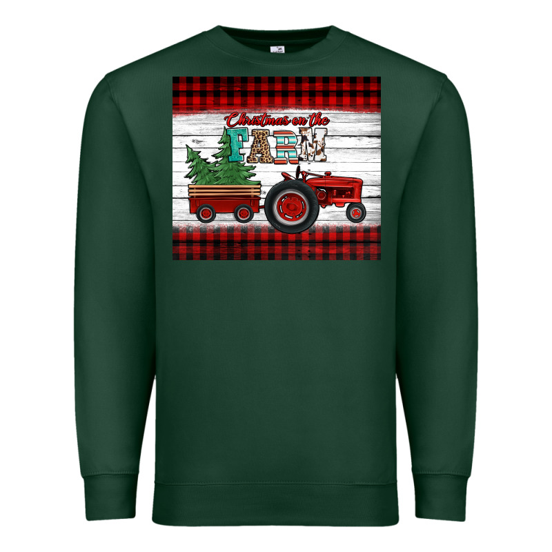 Christmas On The Farm Tractor Premium Sweatshirt by Jasminsmagicworld | Teevron
