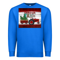 True Royal christmas on the farm tractor Premium Sweatshirt - Jasminsmagicworld
