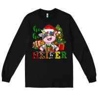 Black ho ho heifer little cute christmas cow Long Sleeve Tee - AdoDesignShop
