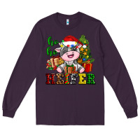 Plum ho ho heifer little cute christmas cow Long Sleeve Tee - AdoDesignShop