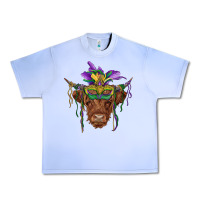 Grape Ice mardi gras mask highland cow Urban Heavy Tee - RanaPortraitStore