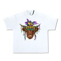 White mardi gras mask highland cow Urban Heavy Tee - RanaPortraitStore