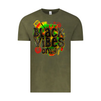 Vintage Olive black vibes only Vintage Tee - texasbilliewilder