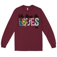 Burgundy Oh how he loves us Long Sleeve Tee - Neo Western