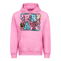 Fuchsia Pink Pray leopard frame Urban Hoodie - LillyAllenDesigns