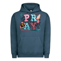 Pigment Midnight Navy Pray leopard frame Urban Hoodie - LillyAllenDesigns
