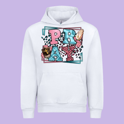 Pray Leopard Frame Urban Hoodie Designed By Lillyallendesigns