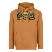 Meerkat Peace Love Elephant Heavyweight Hoodie - LillyAllenDesigns