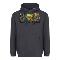 Smoke Peace Love Elephant Heavyweight Hoodie - LillyAllenDesigns