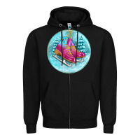 Black ice skate christmas ornament Zipper Hoodie - BundleAndBundleShop
