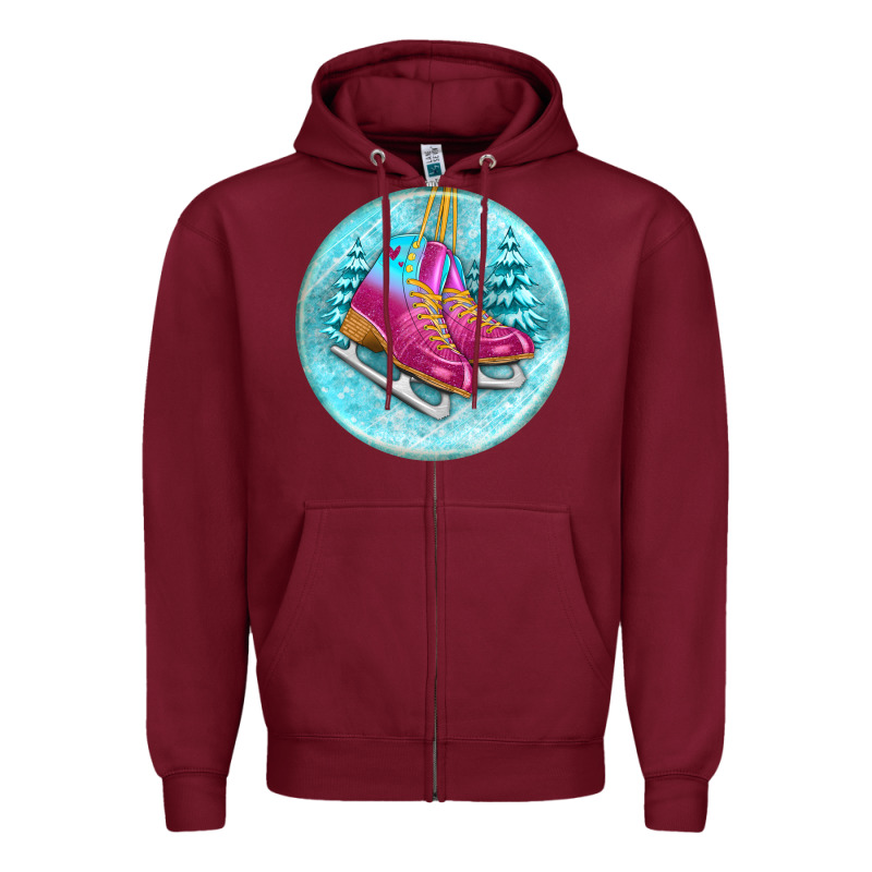 Ice Skate Christmas Ornament Zipper Hoodie by BundleAndBundleShop | Teevron