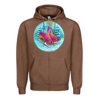 Chestnut ice skate christmas ornament Zipper Hoodie - BundleAndBundleShop