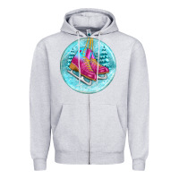 Heather Grey ice skate christmas ornament Zipper Hoodie - BundleAndBundleShop