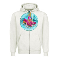 Oatmeal Heather ice skate christmas ornament Zipper Hoodie - BundleAndBundleShop