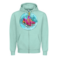 Seafoam ice skate christmas ornament Zipper Hoodie - BundleAndBundleShop