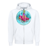White ice skate christmas ornament Zipper Hoodie - BundleAndBundleShop