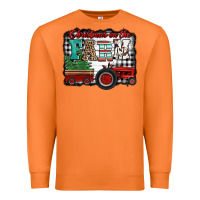 Carrot christmas on the farm tractor buffalo plaid Premium Sweatshirt - Jasminsmagicworld