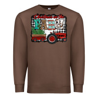 Chestnut christmas on the farm tractor buffalo plaid Premium Sweatshirt - Jasminsmagicworld