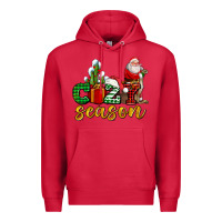 Cardinal cozy season with santa christmas tree cactus and gift Premium Hoodie - AdoDesignShop