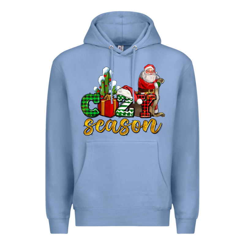 Cozy Season With Santa Christmas Tree Cactus And Gift Premium Hoodie by AdoDesignShop | Teevron