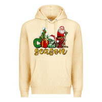 Pina Colada cozy season with santa christmas tree cactus and gift Premium Hoodie - AdoDesignShop