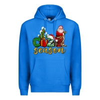 True Royal cozy season with santa christmas tree cactus and gift Premium Hoodie - AdoDesignShop