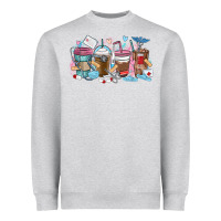 Heather Grey nurse elements coffee cups Heavyweight Sweatshirt - MaliasSmallBusiness
