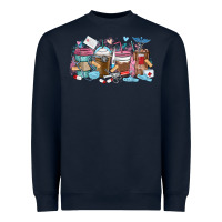 Navy nurse elements coffee cups Heavyweight Sweatshirt - MaliasSmallBusiness