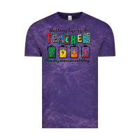 Cloud Purple battery life of a teacher Vintage Tee - Zillion Design Studio