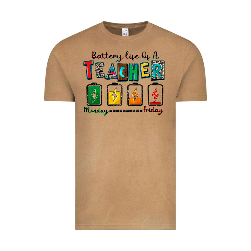 Battery Life Of A Teacher Vintage Tee by Zillion Design Studio | Teevron