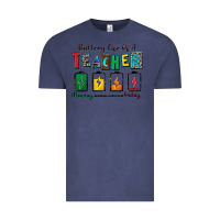 Vintage Denim battery life of a teacher Vintage Tee - Zillion Design Studio