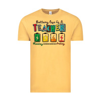 Vintage Mustard battery life of a teacher Vintage Tee - Zillion Design Studio