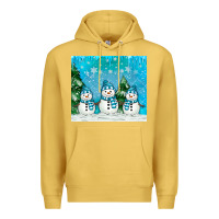 Antique Gold snowman Premium Hoodie - MaliasSmallBusiness