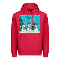Cardinal snowman Premium Hoodie - MaliasSmallBusiness