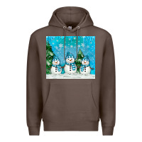Coffee snowman Premium Hoodie - MaliasSmallBusiness
