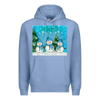 Colony Blue snowman Premium Hoodie - MaliasSmallBusiness