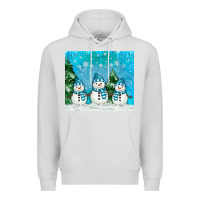 Dove Grey snowman Premium Hoodie - MaliasSmallBusiness