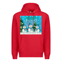 Red snowman Premium Hoodie - MaliasSmallBusiness