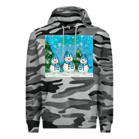 Slate Camo snowman Premium Hoodie - MaliasSmallBusiness