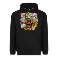 Black bee kind Heavyweight Hoodie - NancyCooperArtShop