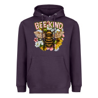 Plum bee kind Heavyweight Hoodie - NancyCooperArtShop