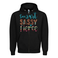 Black smart  sassy fierce Zipper Hoodie - JahusDesignShop